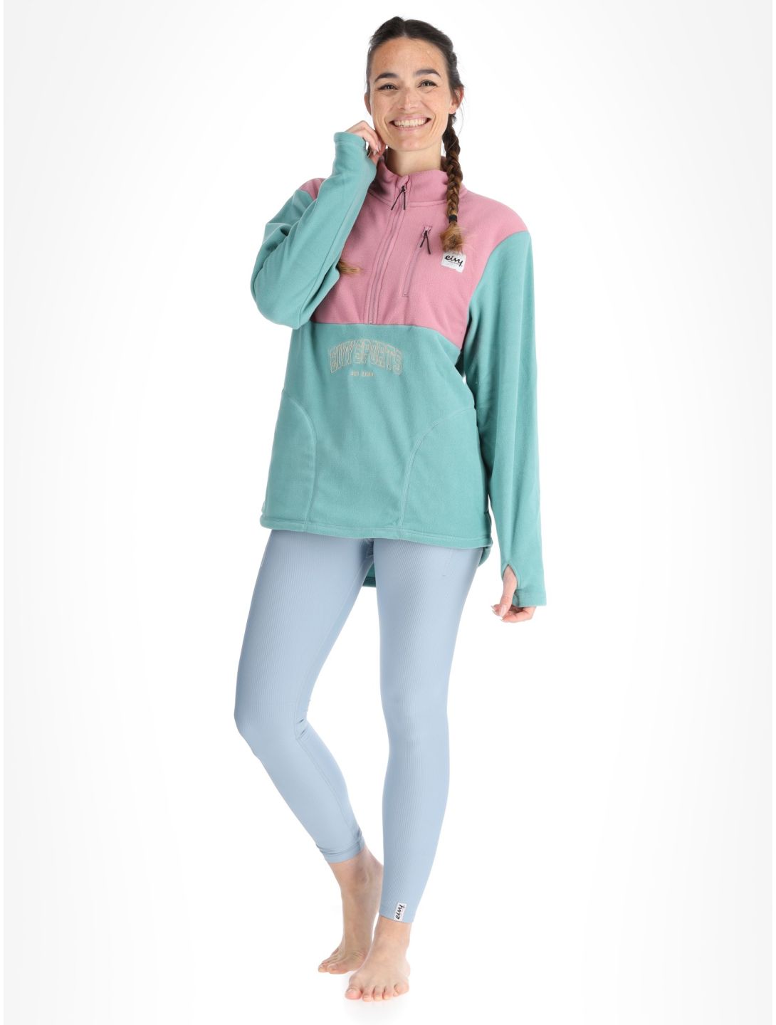 Eivy, Techlight Halfzip Fleece EB Trui dames Miami Turquoise Groen 