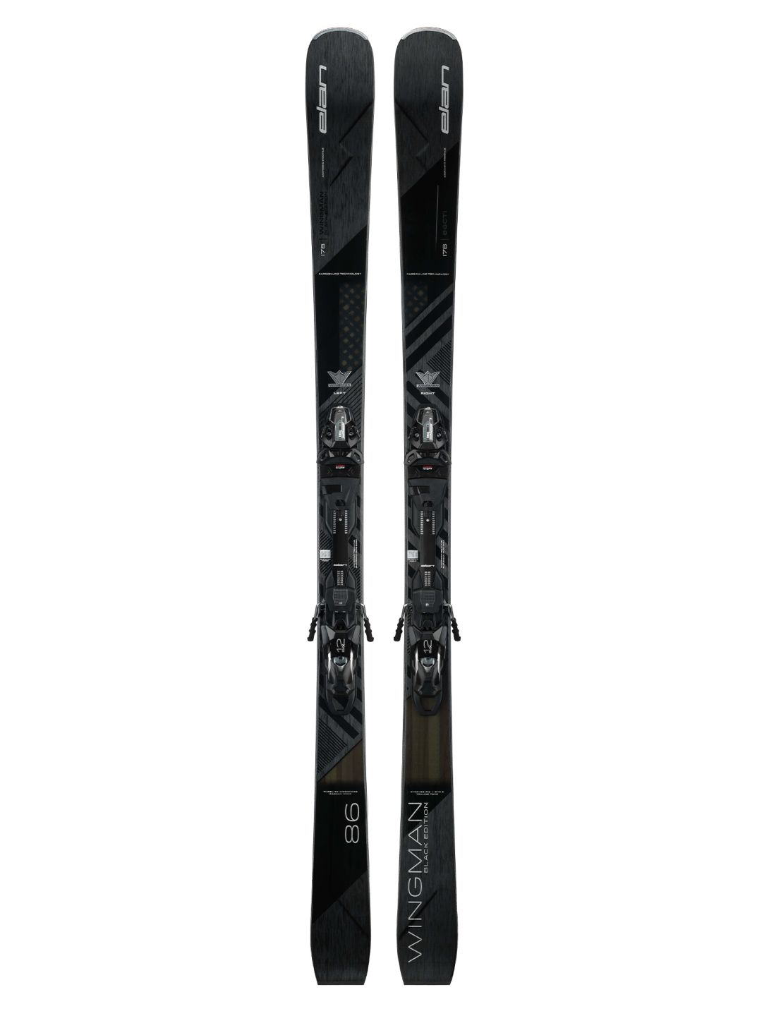 Elan, Elan Wingman 86 FusionX Black Edition (2024-2025) ski's unisex Black 