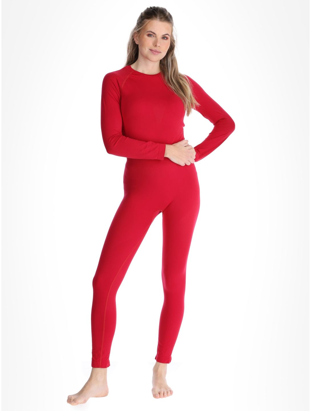 Falke, Long Tights FB Thermobroek dames Red Rood 