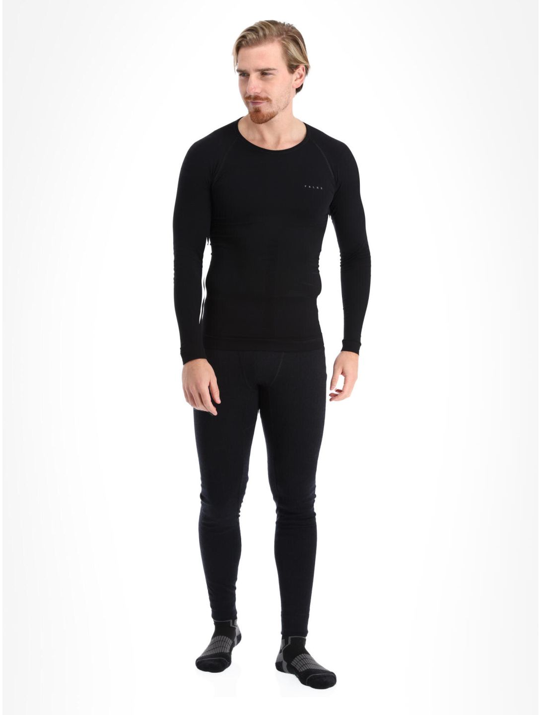 Falke, Longsleeved Shirt Tight thermoshirt heren Black zwart 