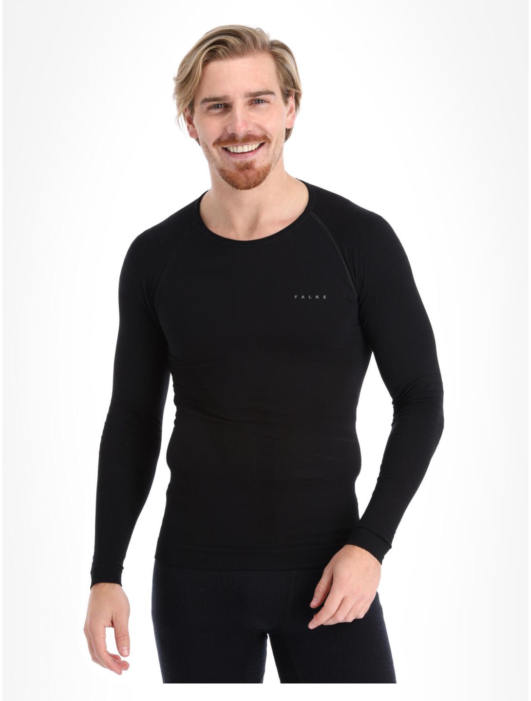 Falke, Longsleeved Shirt Tight thermoshirt heren Black zwart 