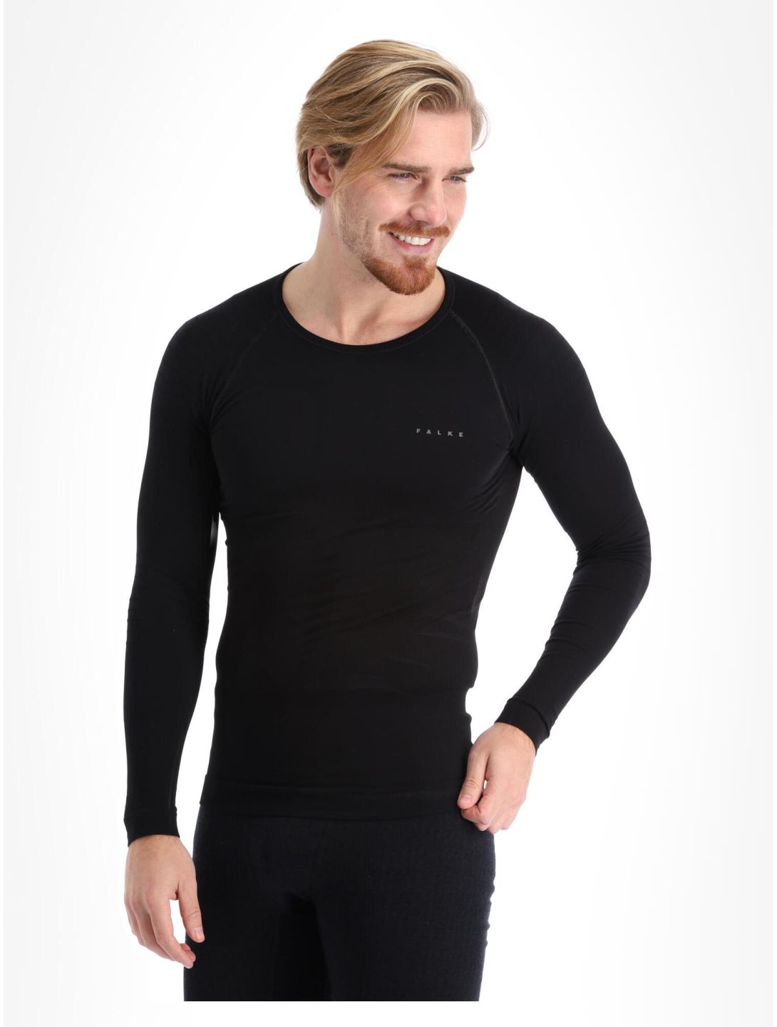 Falke, Longsleeved Shirt Tight thermoshirt heren Black zwart 