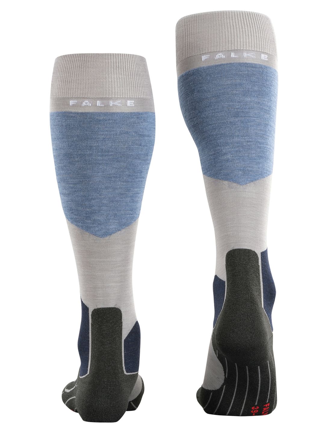 Falke, SK6 Pro skisokken dames M. Grey Melange grijs 