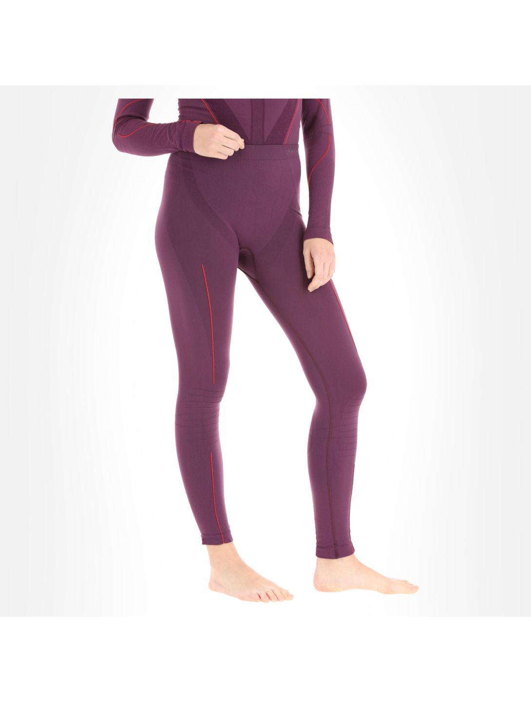 Falke, Long Tights W thermobroek dames dark violet paars 