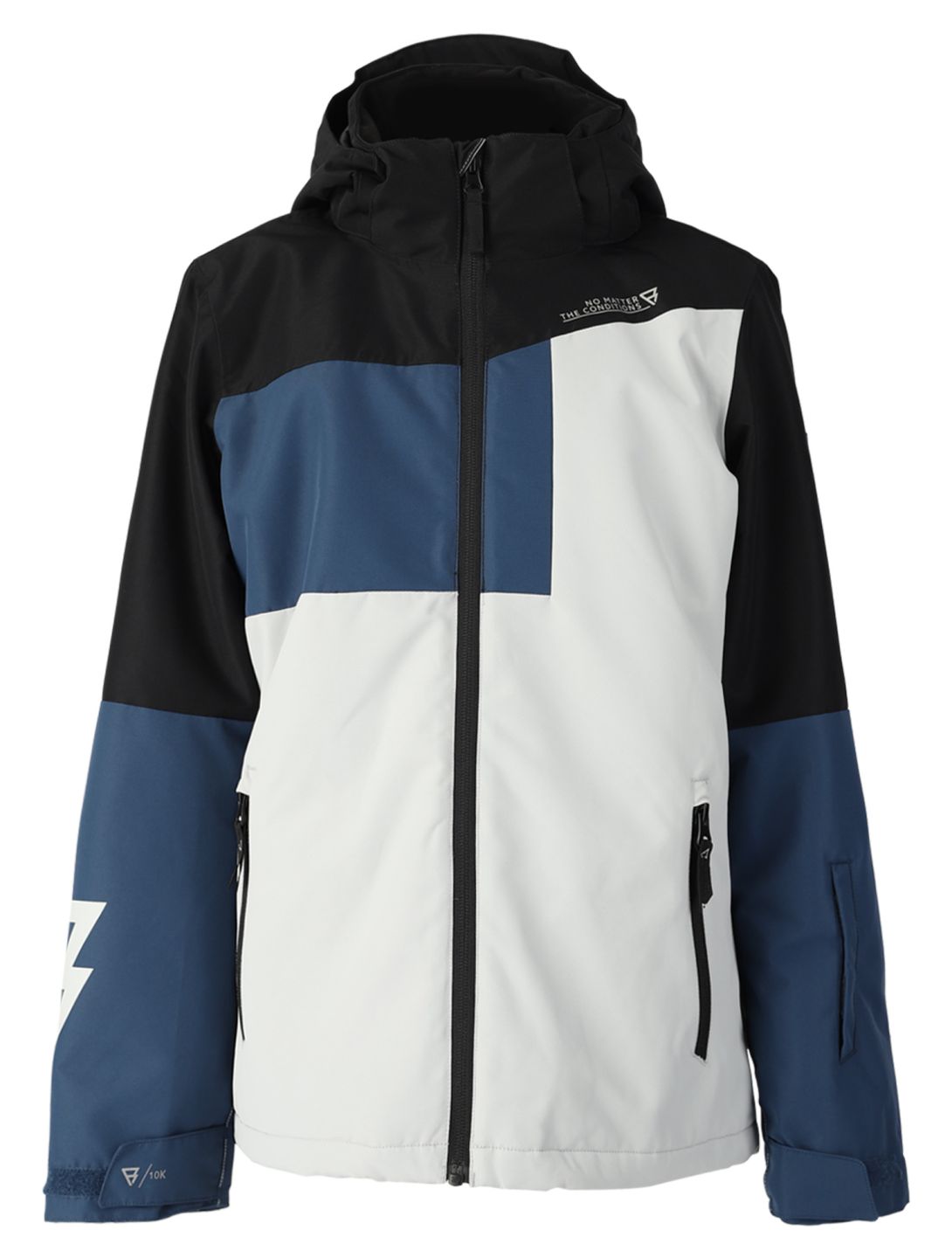 Brunotti, Flynnery ski-jas kinderen Stone Grey blauw, grijs, zwart 