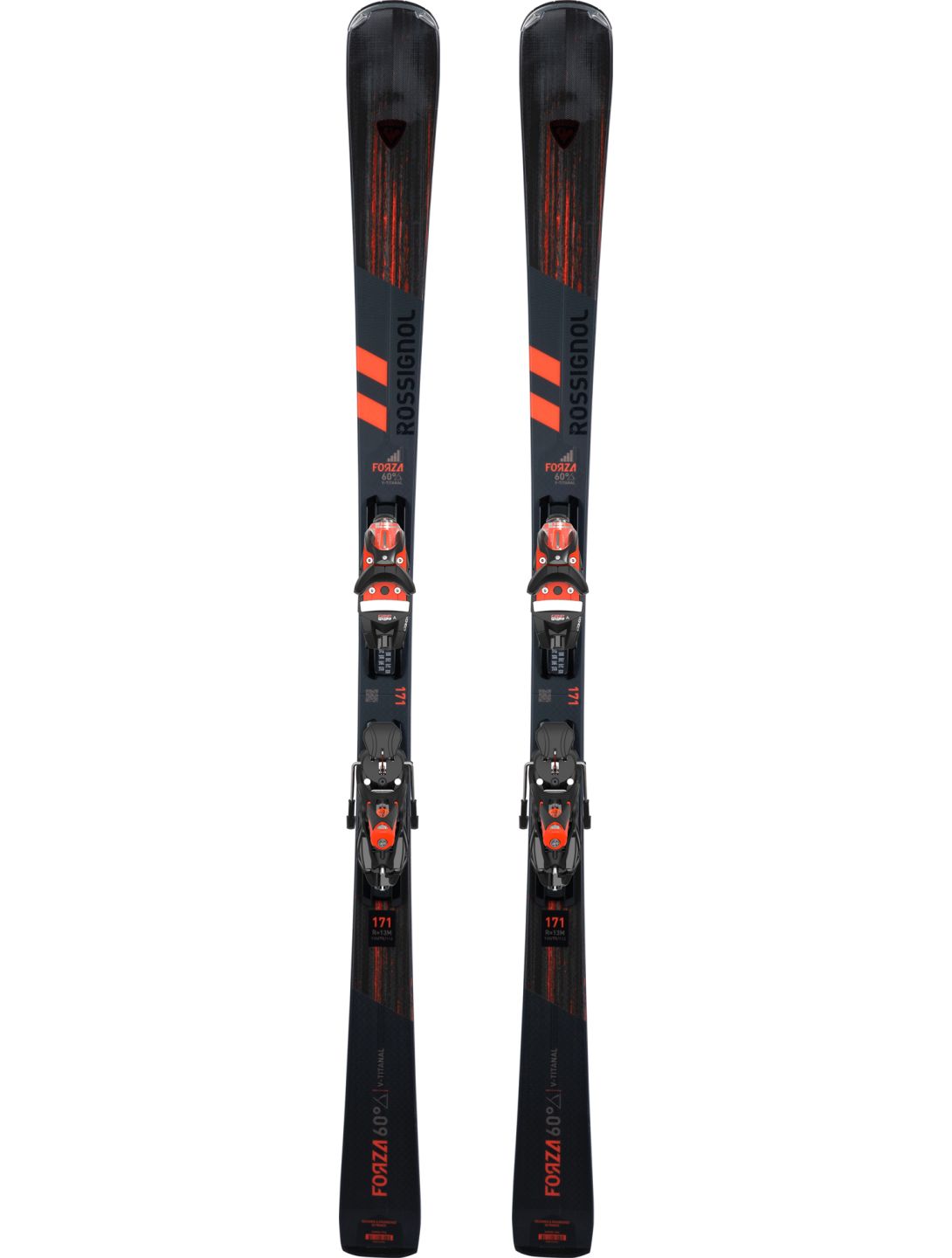 Rossignol, Forza 60° V-ti + Konect NX12 ski's unisex Black zwart 