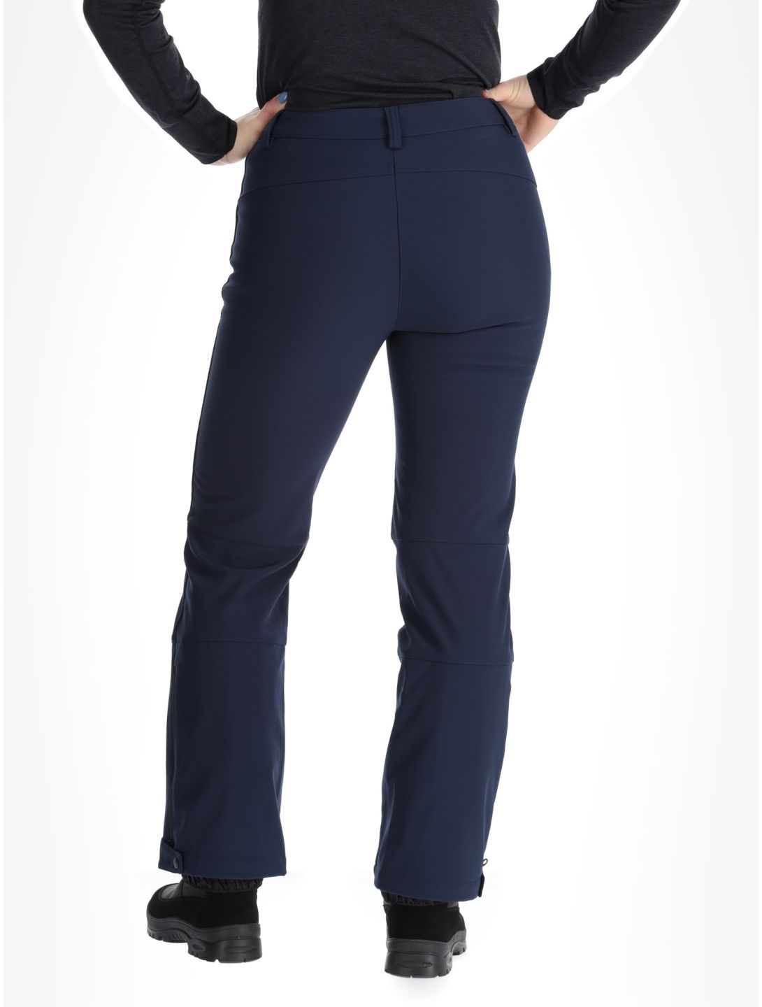 Frechen softshell skibroek kort model dames Dark Blue blauw 