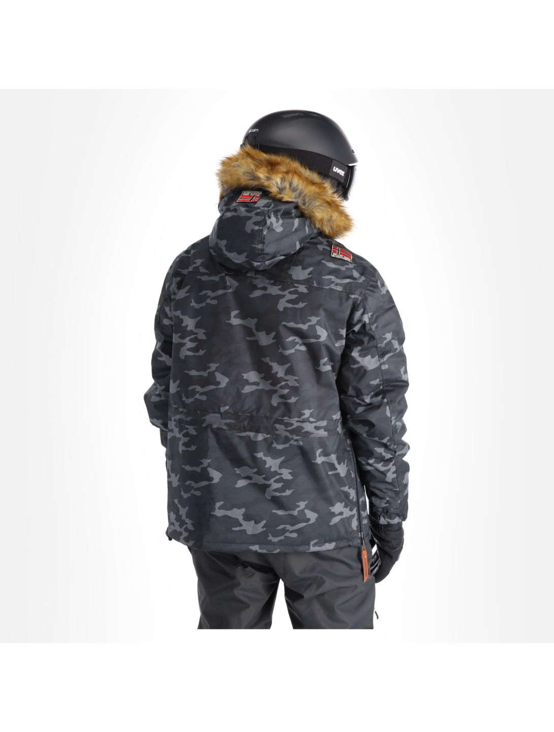 Geographical Norway, Barman Men Camo 068 winter anorak heren zwart 