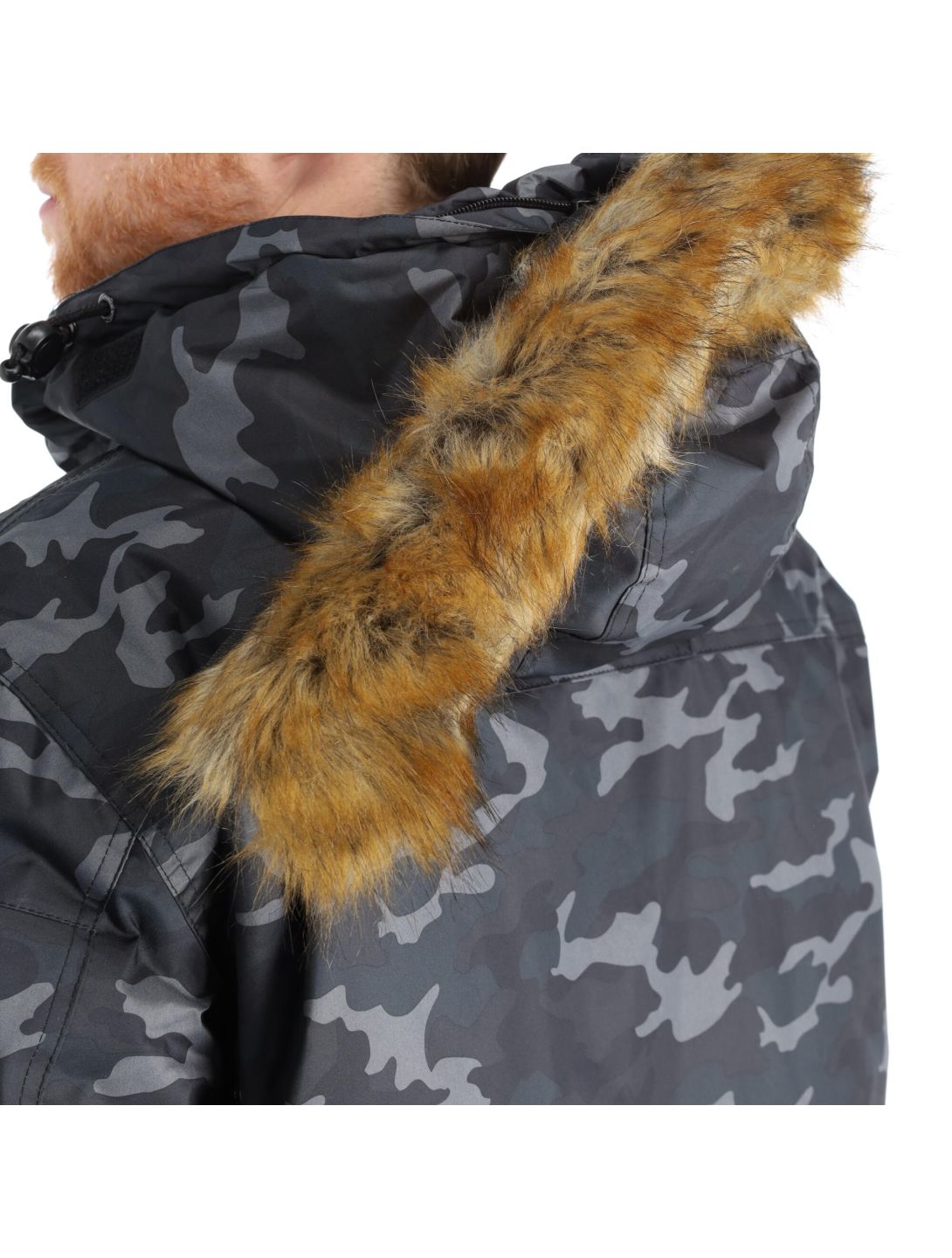 Geographical Norway, Barman Men Camo 068 winter anorak heren zwart 