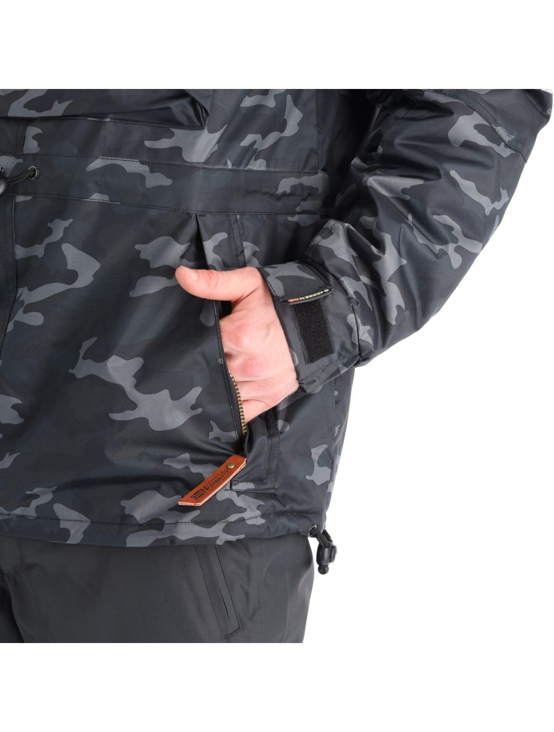 Geographical Norway, Barman Men Camo 068 winter anorak heren zwart 