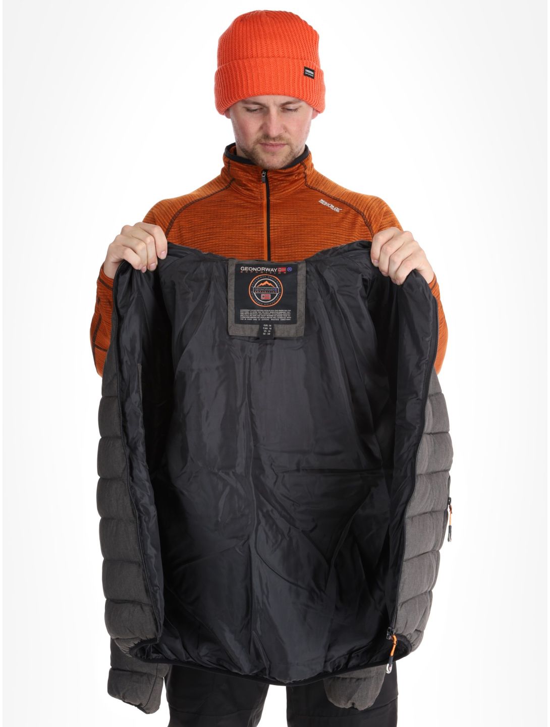 Geographical Norway, Bolchevic AA Jas gevoerd heren Dark Grey Grijs 