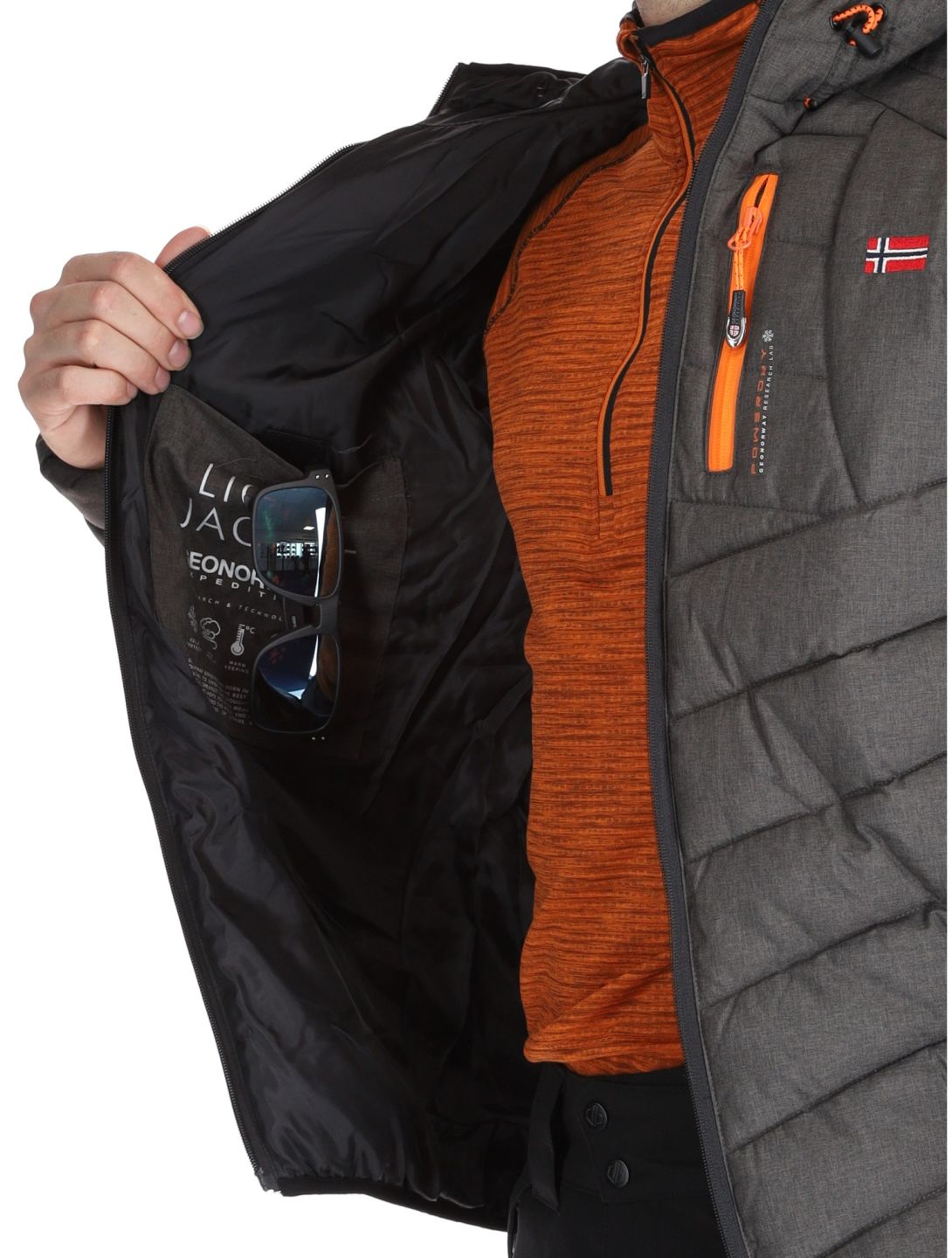 Geographical Norway, Bolchevic AA Jas gevoerd heren Dark Grey Grijs 