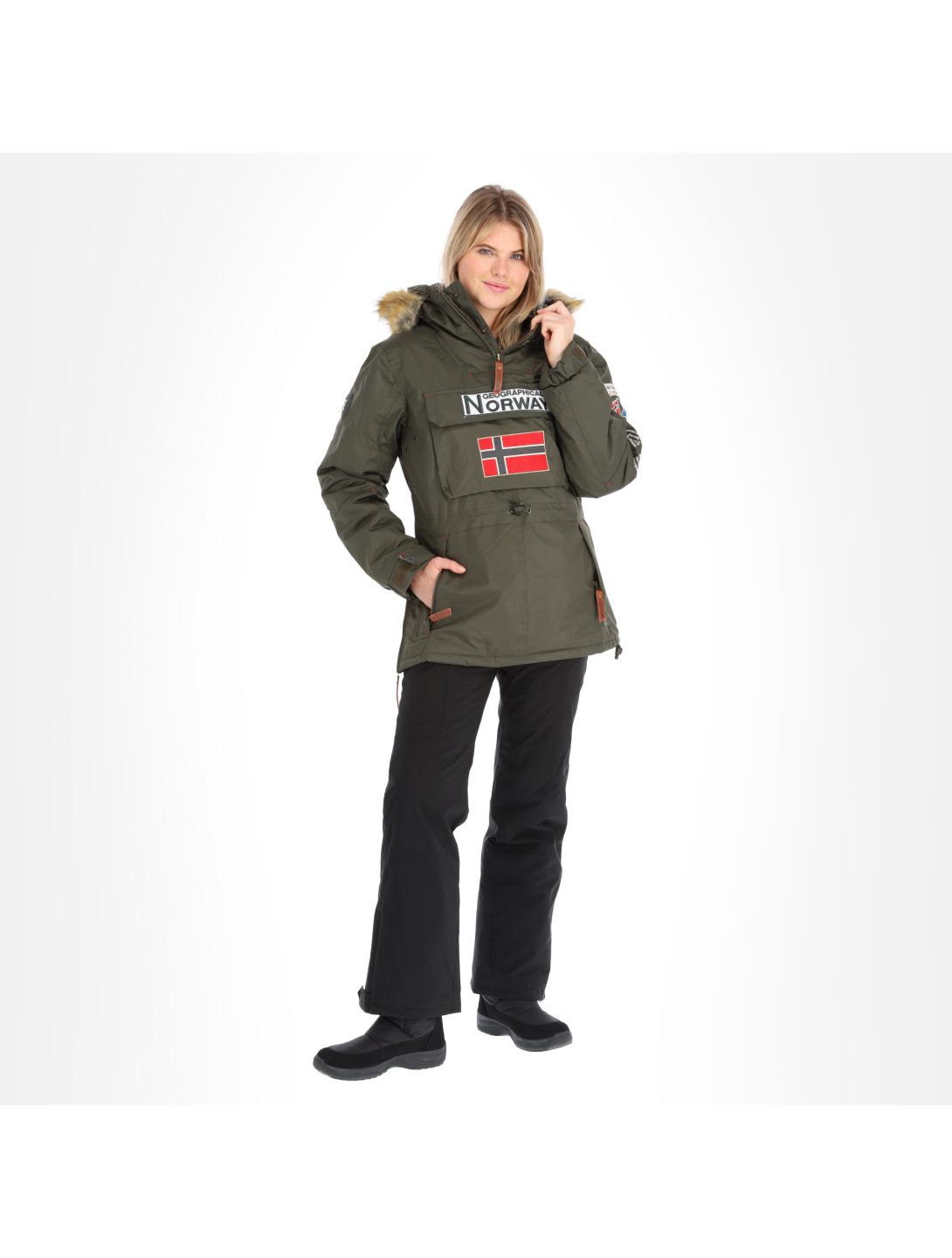 Geographical Norway, Bridget New 072 ski-jas dames kaki groen 