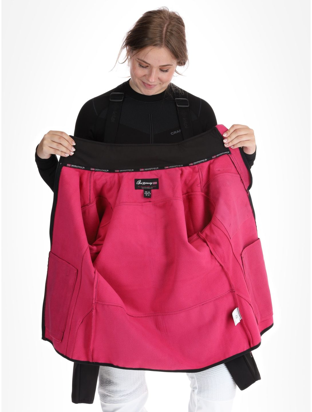 Geographical Norway, Reine AC Softshell jas dames Black / Pink Roze, Zwart 