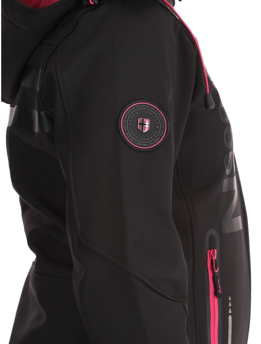 Geographical Norway, Reine AC Softshell jas dames Black / Pink Roze, Zwart 