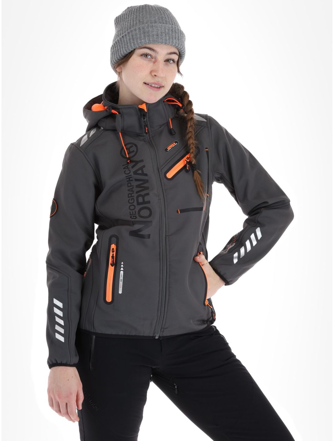 Geographical Norway, Reine softshell ski-jas dames Grey grijs 