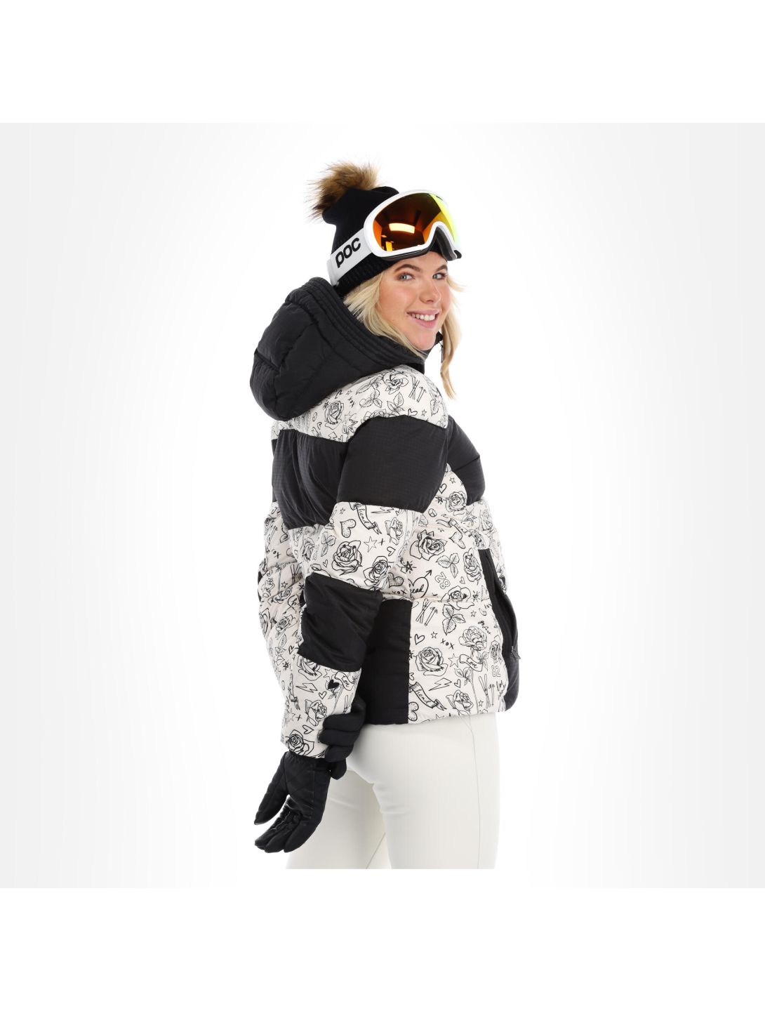 Head, Ashley ski-jas dames legacy print ivory wit 