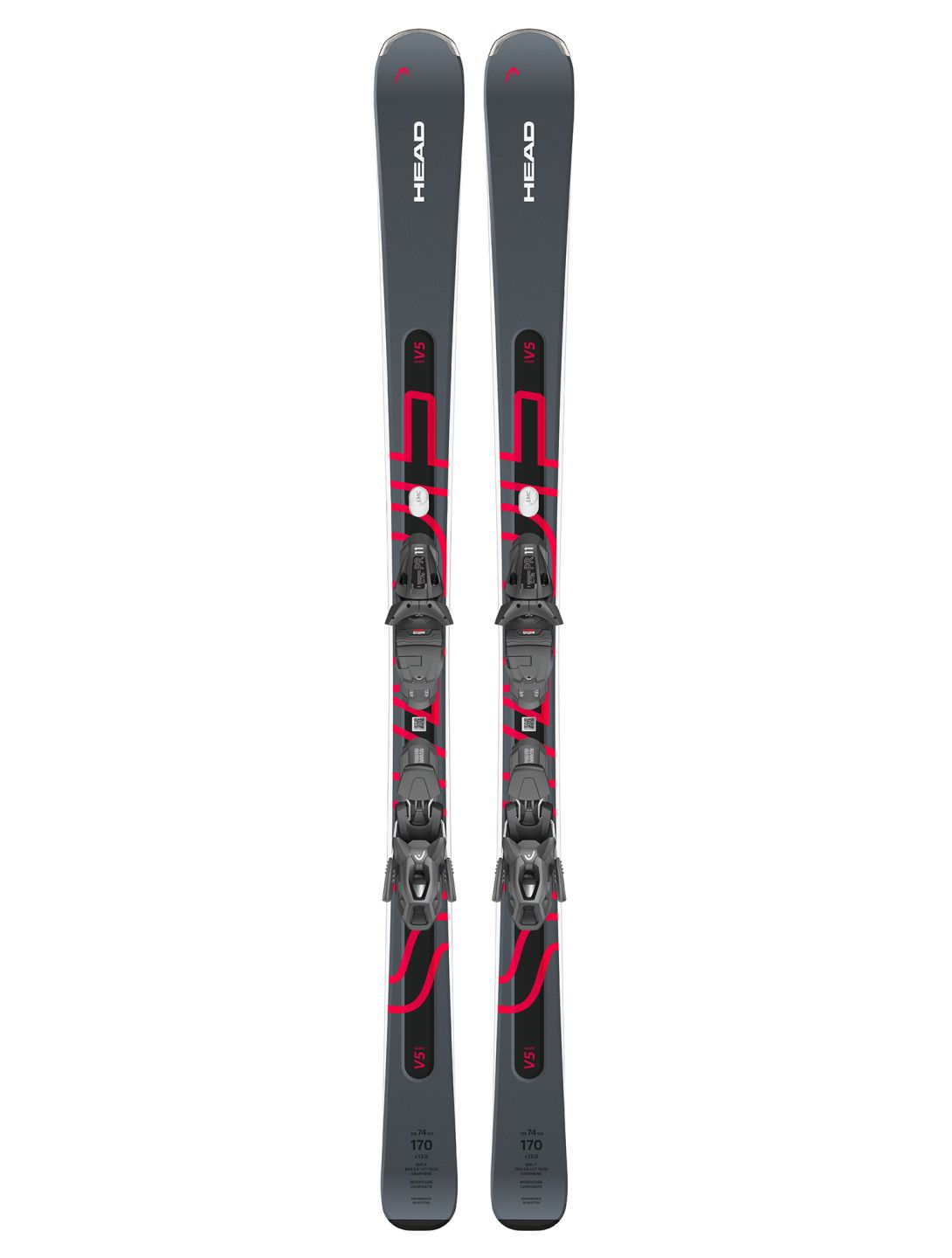 Head, Shape e.V5 SW + PR 11 GW SK Ski's unisex Grey Red 