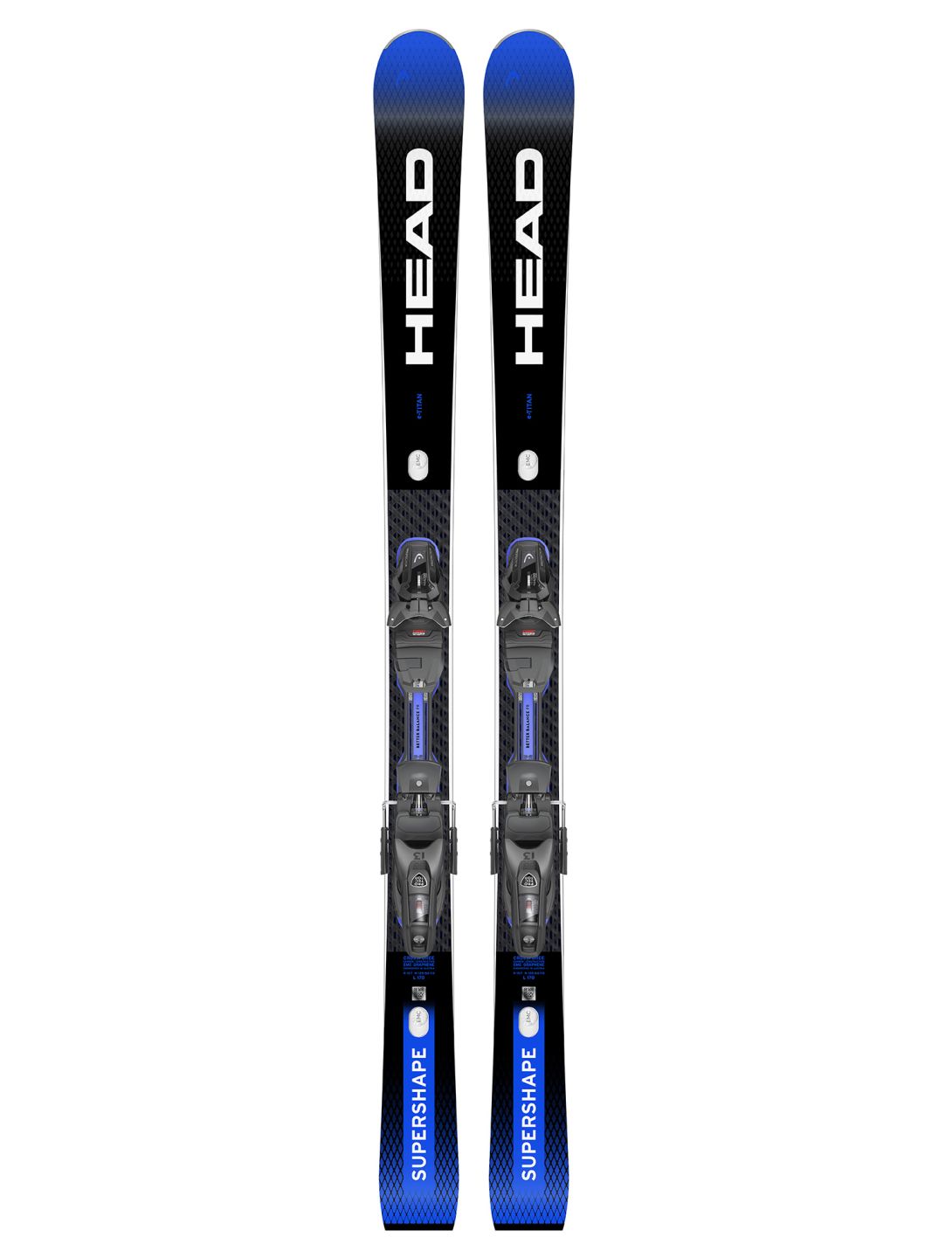 Head, Supershape e-Titan + Protector PR 13 GW ski's unisex Blue 