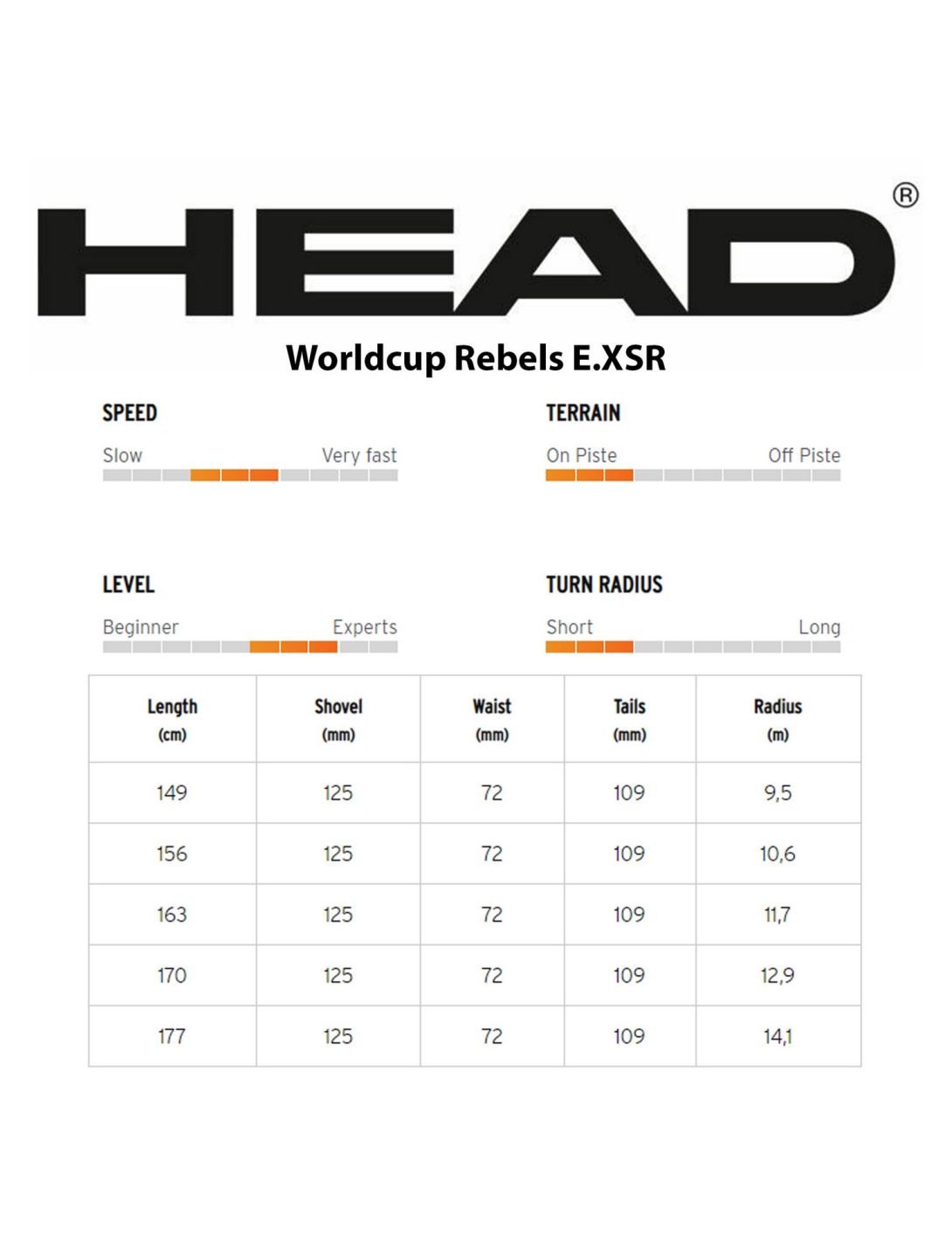 Head, WC Rebels e.XSR + PR 11 GW (2023/24) ski's unisex 