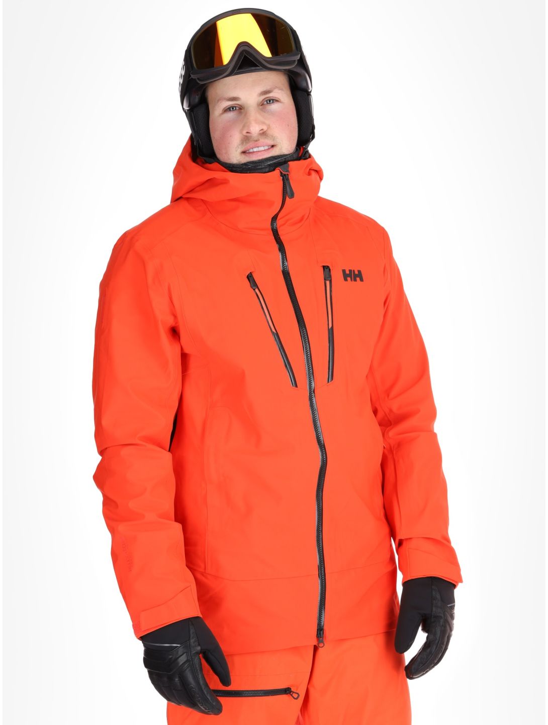 Helly Hansen, Alpha 3L Long Shell AB Hardshell jas heren Cherry Tomato Oranje 