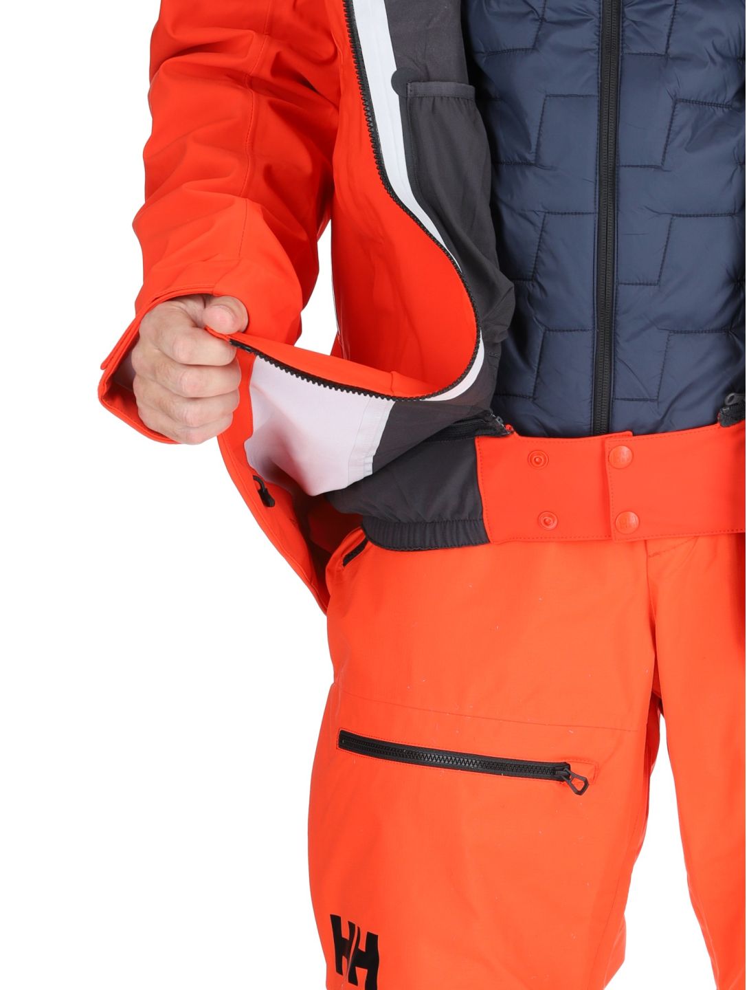 Helly Hansen, Alpha 3L Long Shell AB Hardshell jas heren Cherry Tomato Oranje 