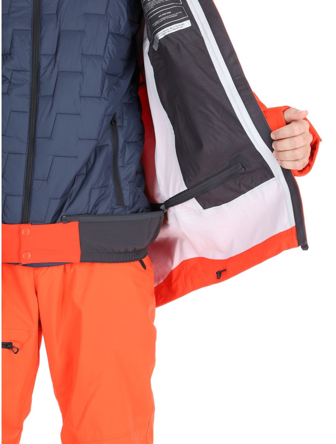 Helly Hansen, Alpha 3L Long Shell AB Hardshell jas heren Cherry Tomato Oranje 