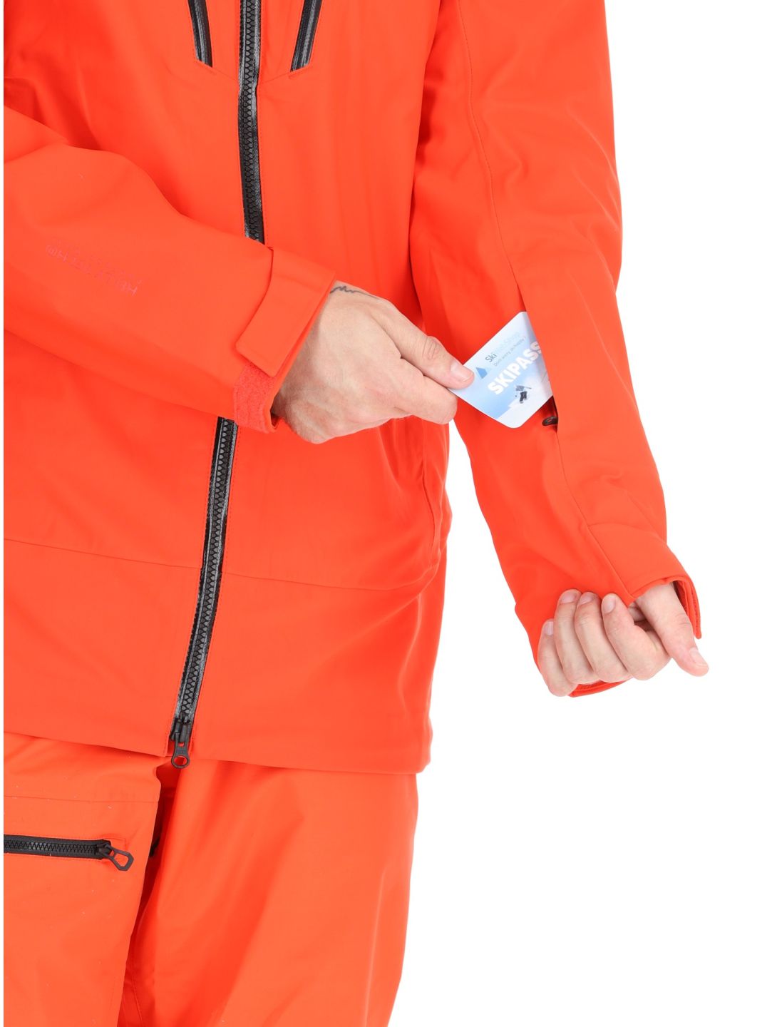 Helly Hansen, Alpha 3L Long Shell AB Hardshell jas heren Cherry Tomato Oranje 