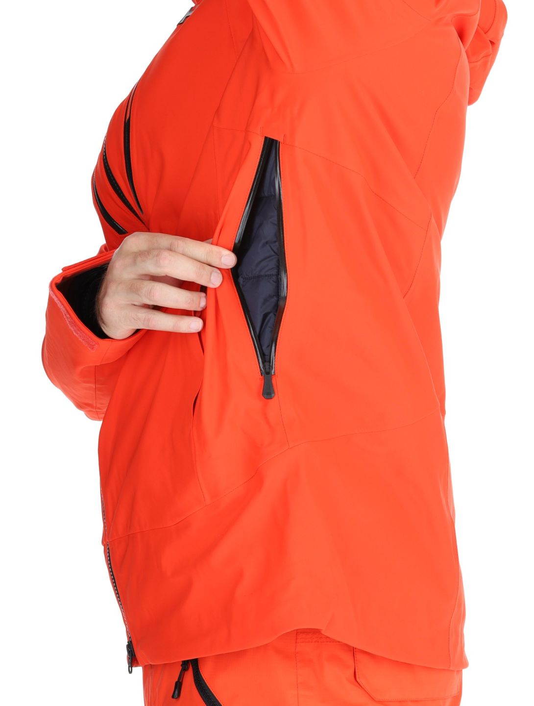 Helly Hansen, Alpha 3L Long Shell AB Hardshell jas heren Cherry Tomato Oranje 