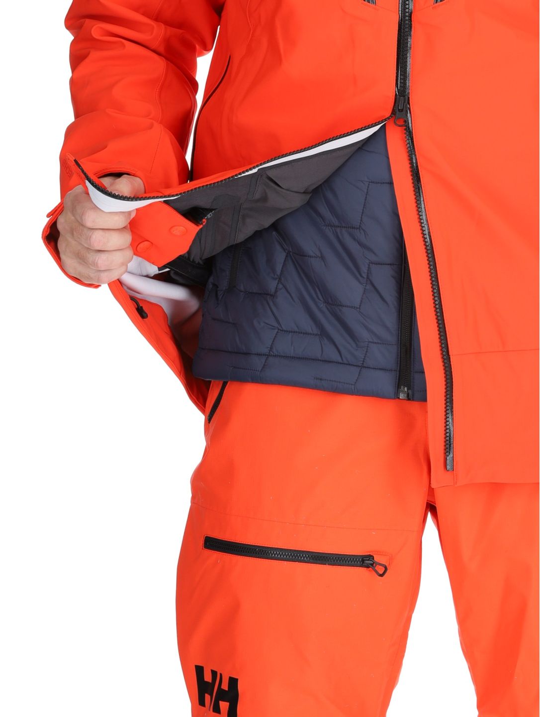 Helly Hansen, Alpha 3L Long Shell AB Hardshell jas heren Cherry Tomato Oranje 