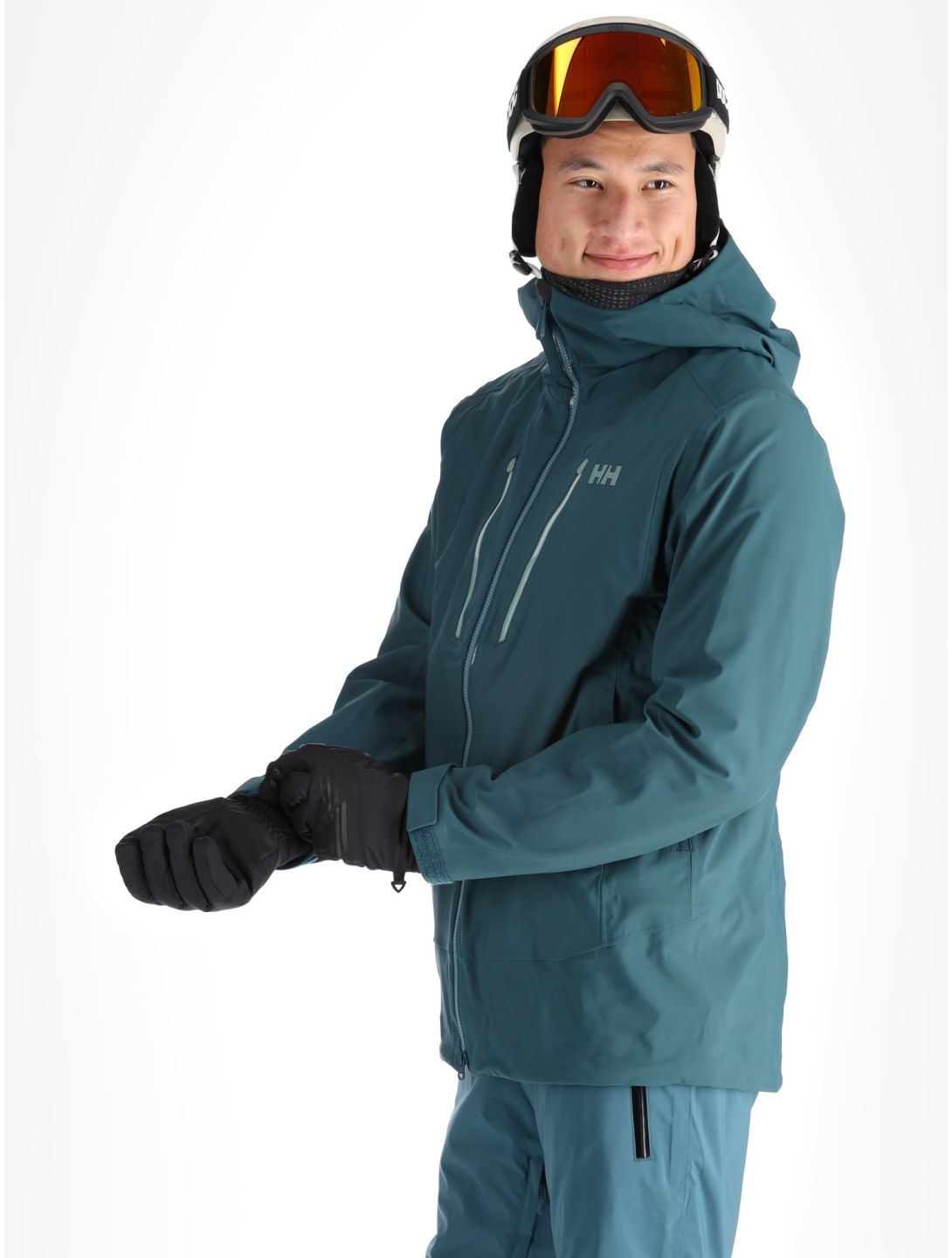 Helly Hansen, Alpha 3L Long Shell AB Hardshell jas heren Dark Creek Groen 