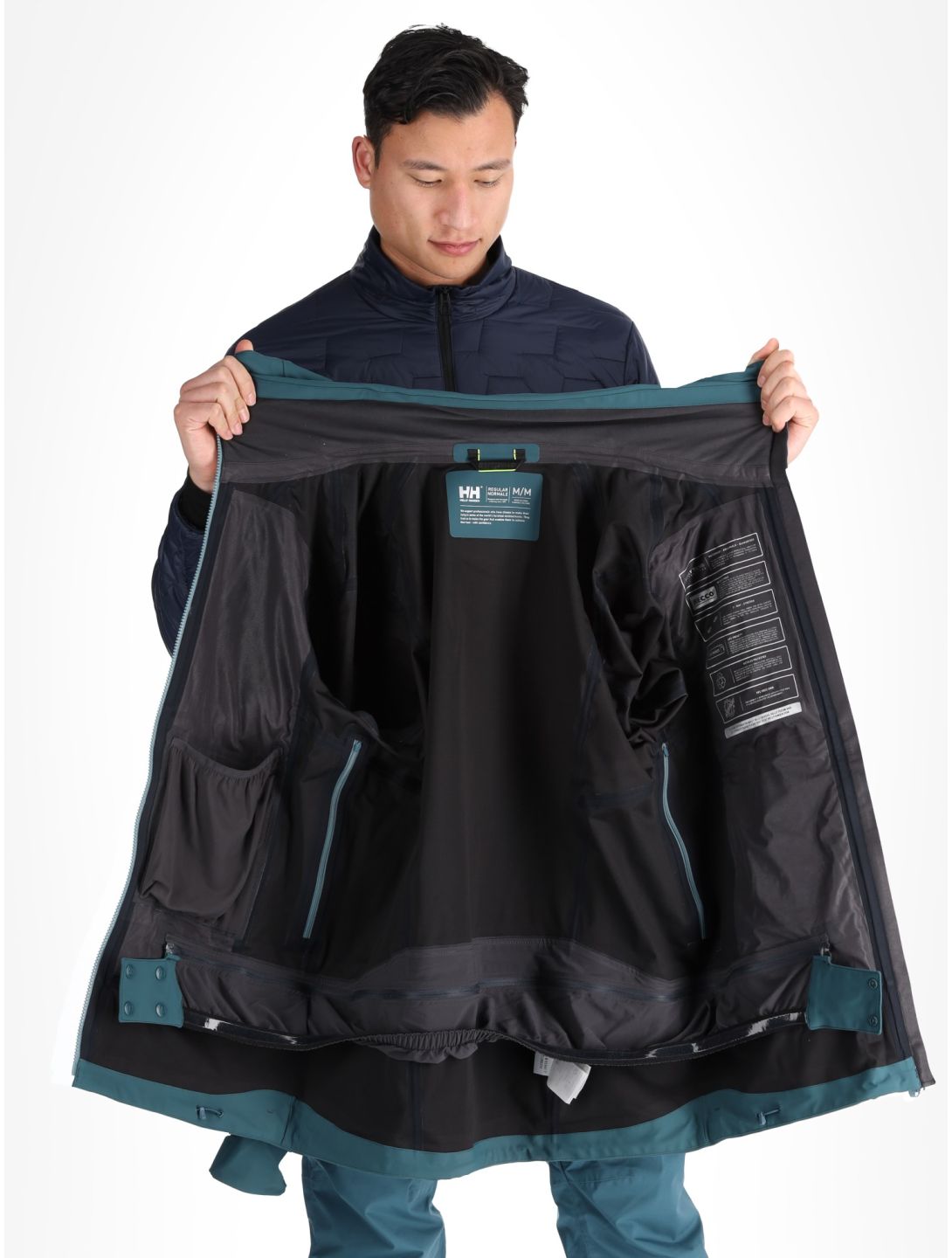 Helly Hansen, Alpha 3L Long Shell AB Hardshell jas heren Dark Creek Groen 