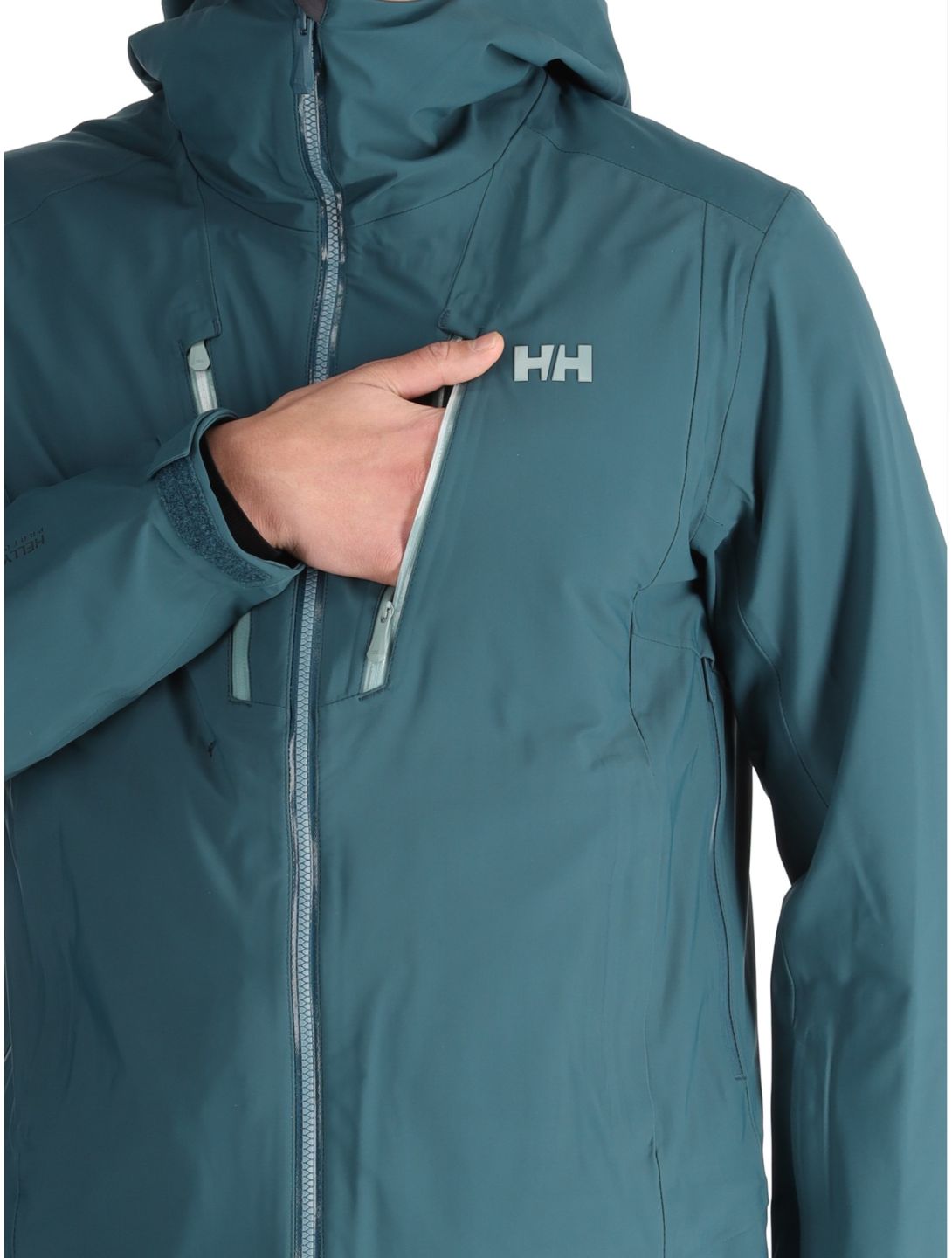 Helly Hansen, Alpha 3L Long Shell AB Hardshell jas heren Dark Creek Groen 