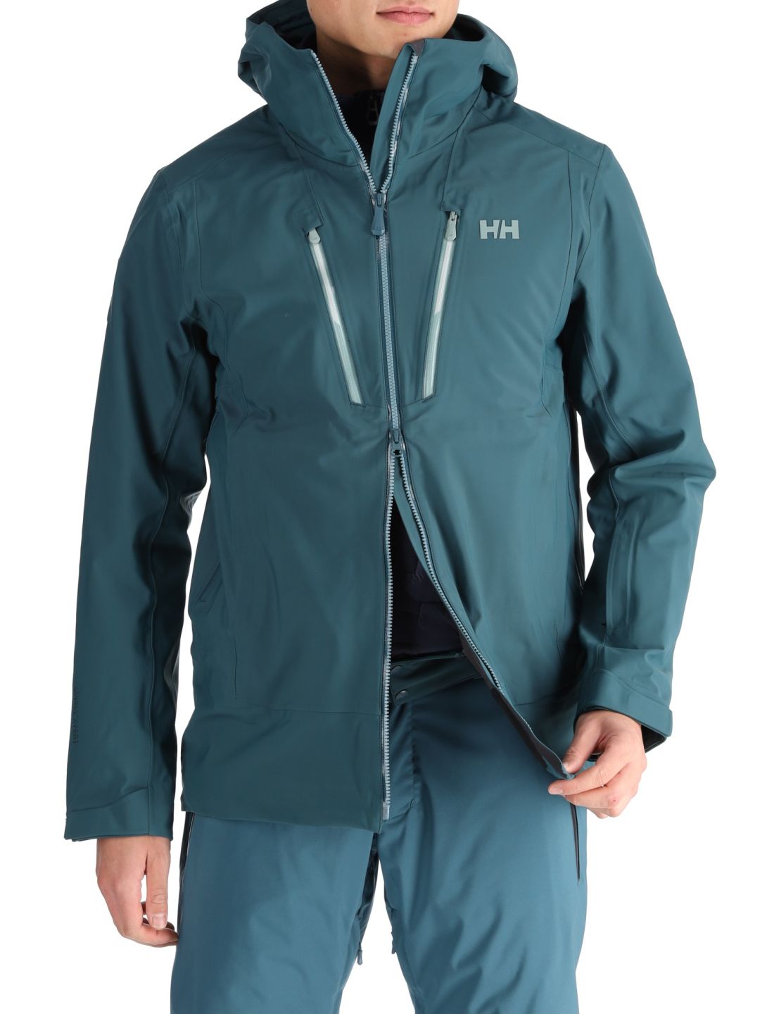 Helly Hansen, Alpha 3L Long Shell AB Hardshell jas heren Dark Creek Groen 