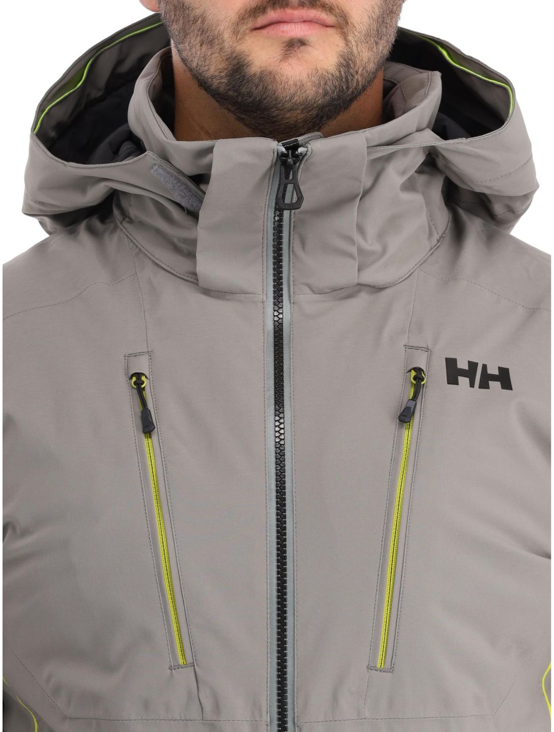 Helly Hansen, Alpha 4.0 ski-jas heren Concrete grijs 