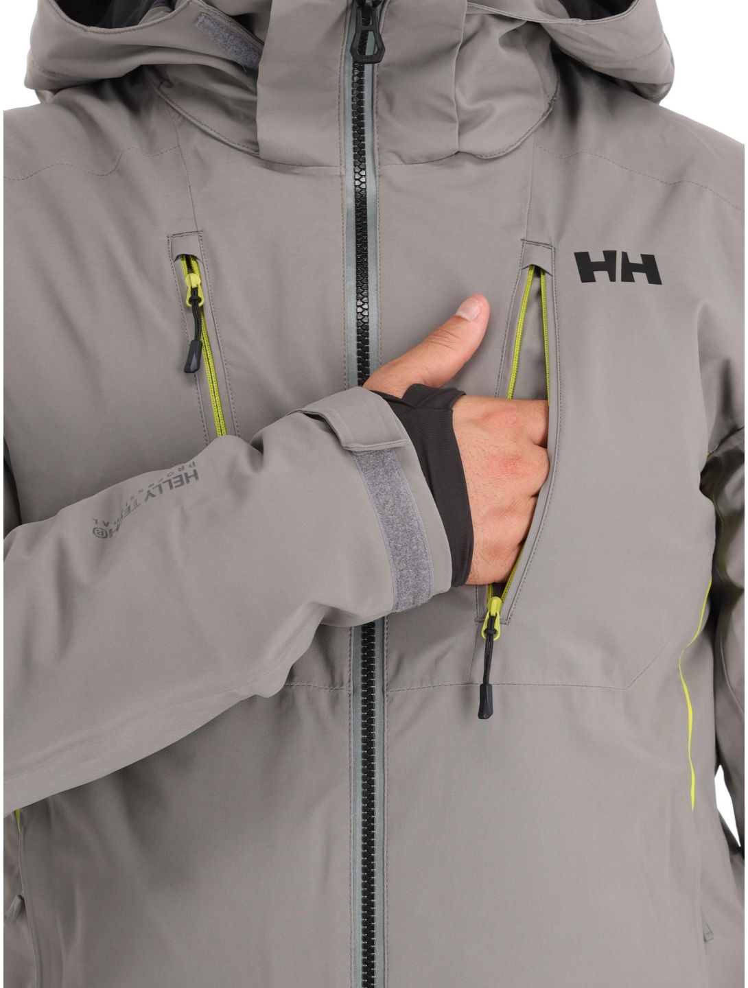 Helly Hansen, Alpha 4.0 ski-jas heren Concrete grijs 