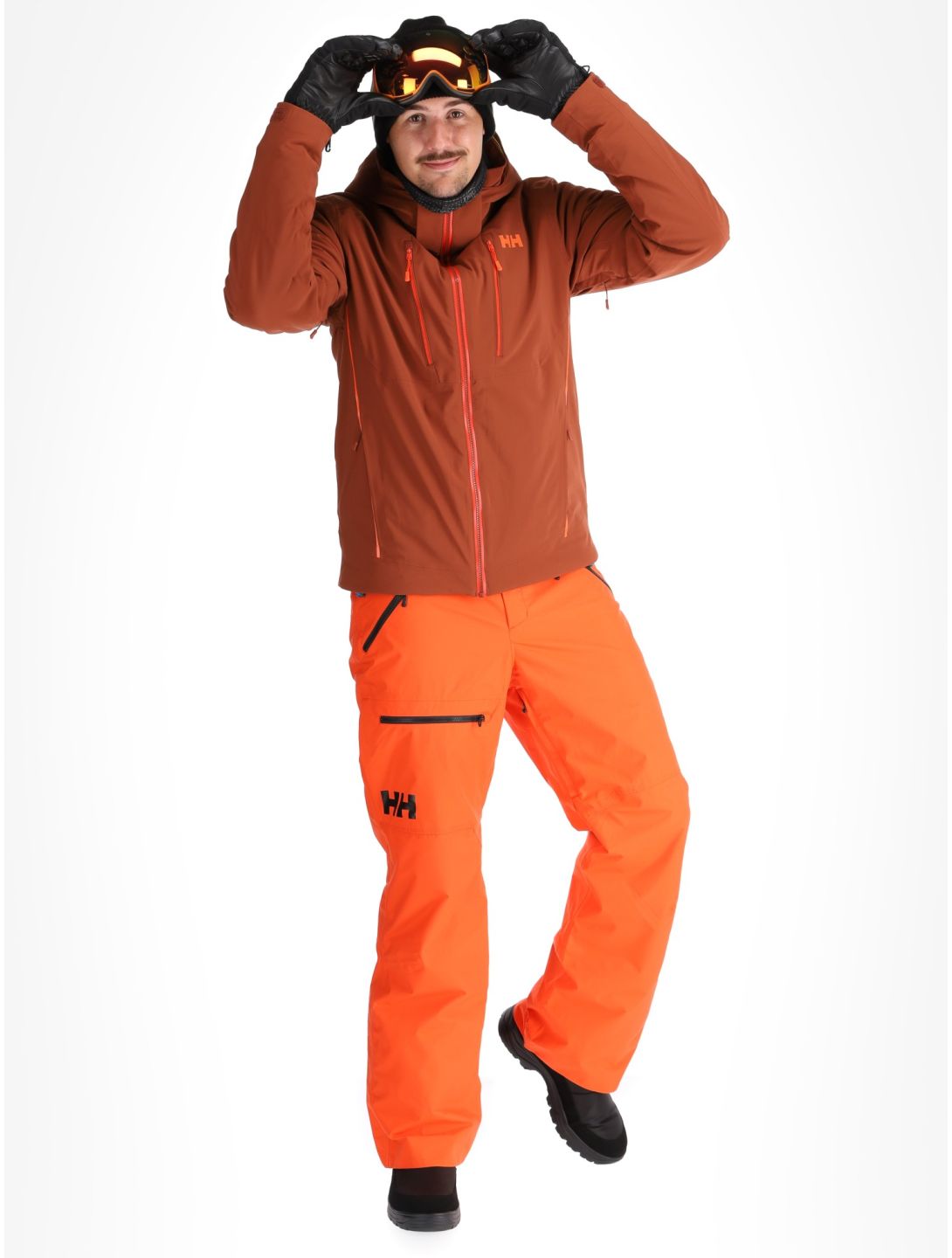 Helly Hansen, Alpha 4.0 ski-jas heren Iron Oxide bruin 