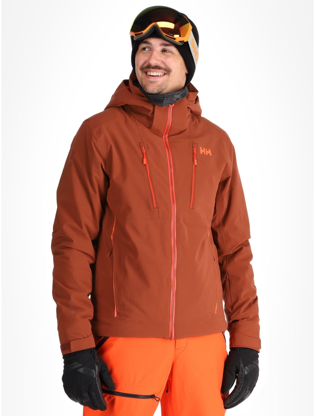 Helly Hansen, Alpha 4.0 ski-jas heren Iron Oxide bruin 