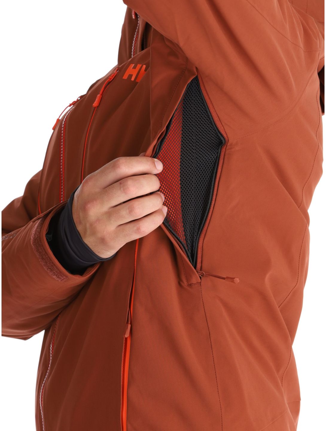 Helly Hansen, Alpha 4.0 ski-jas heren Iron Oxide bruin 