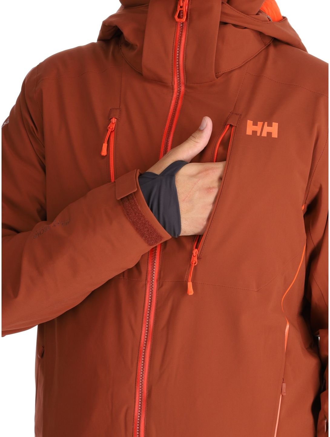 Helly Hansen, Alpha 4.0 ski-jas heren Iron Oxide bruin 