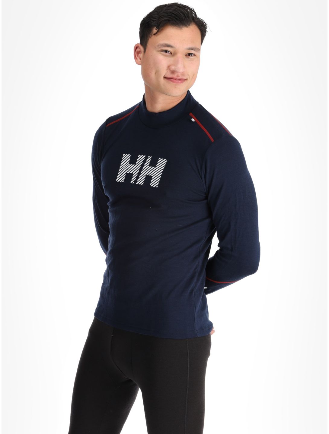 Helly Hansen, Lifa Merino Midw Logo FA Thermoshirt heren Navy Blauw 