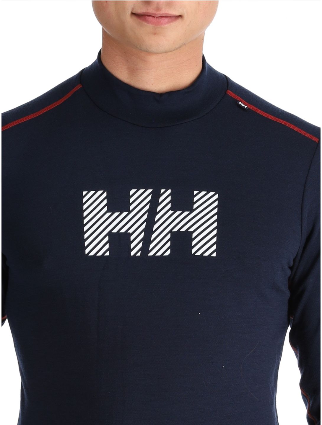 Helly Hansen, Lifa Merino Midw Logo FA Thermoshirt heren Navy Blauw 