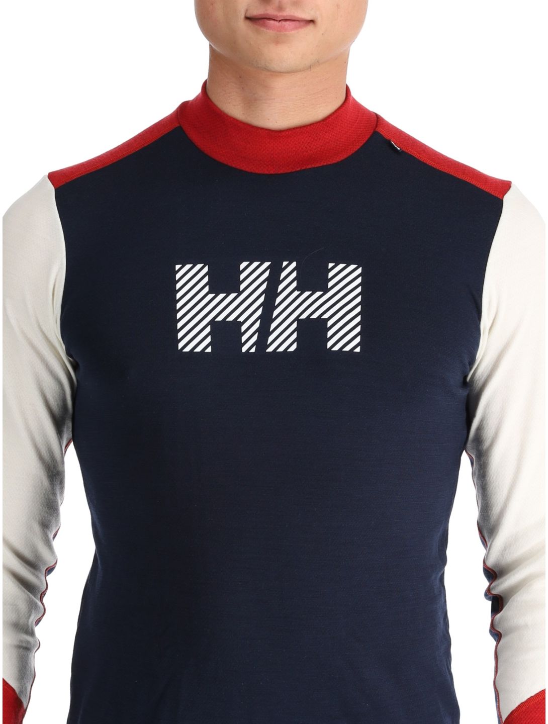 Helly Hansen, Lifa Merino Midw Logo FA Thermoshirt heren Offwhite Wit 