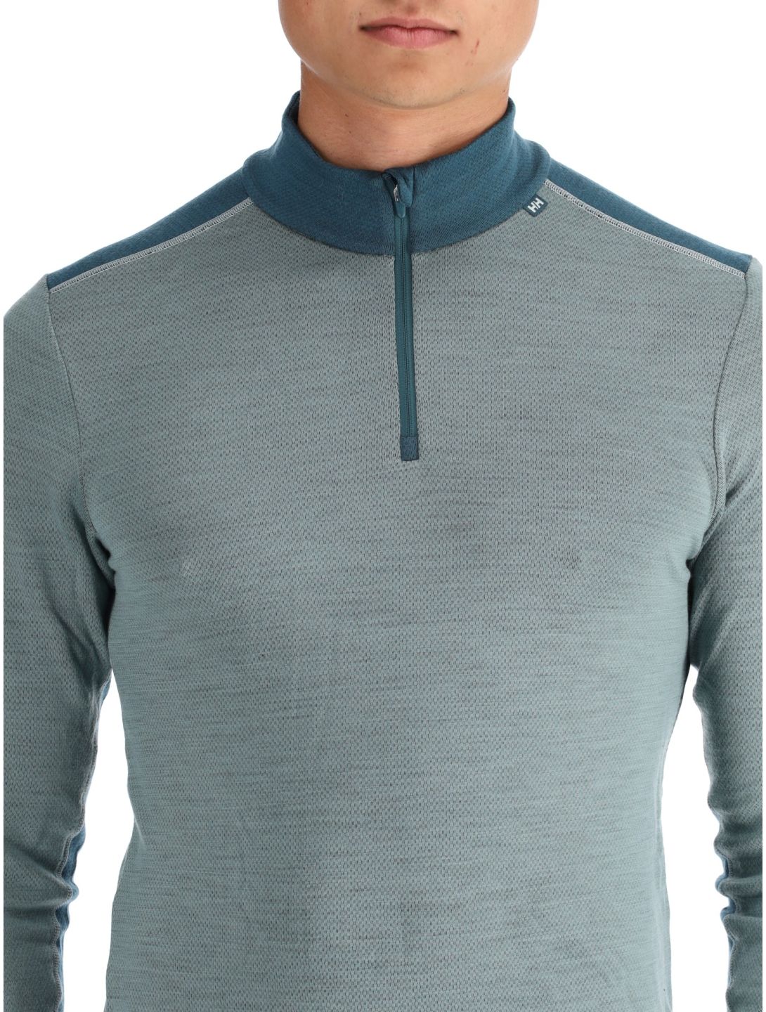 Helly Hansen, Lifa Merino Midweight 1/2 Zip GA Ski pully heren Cactus Groen 