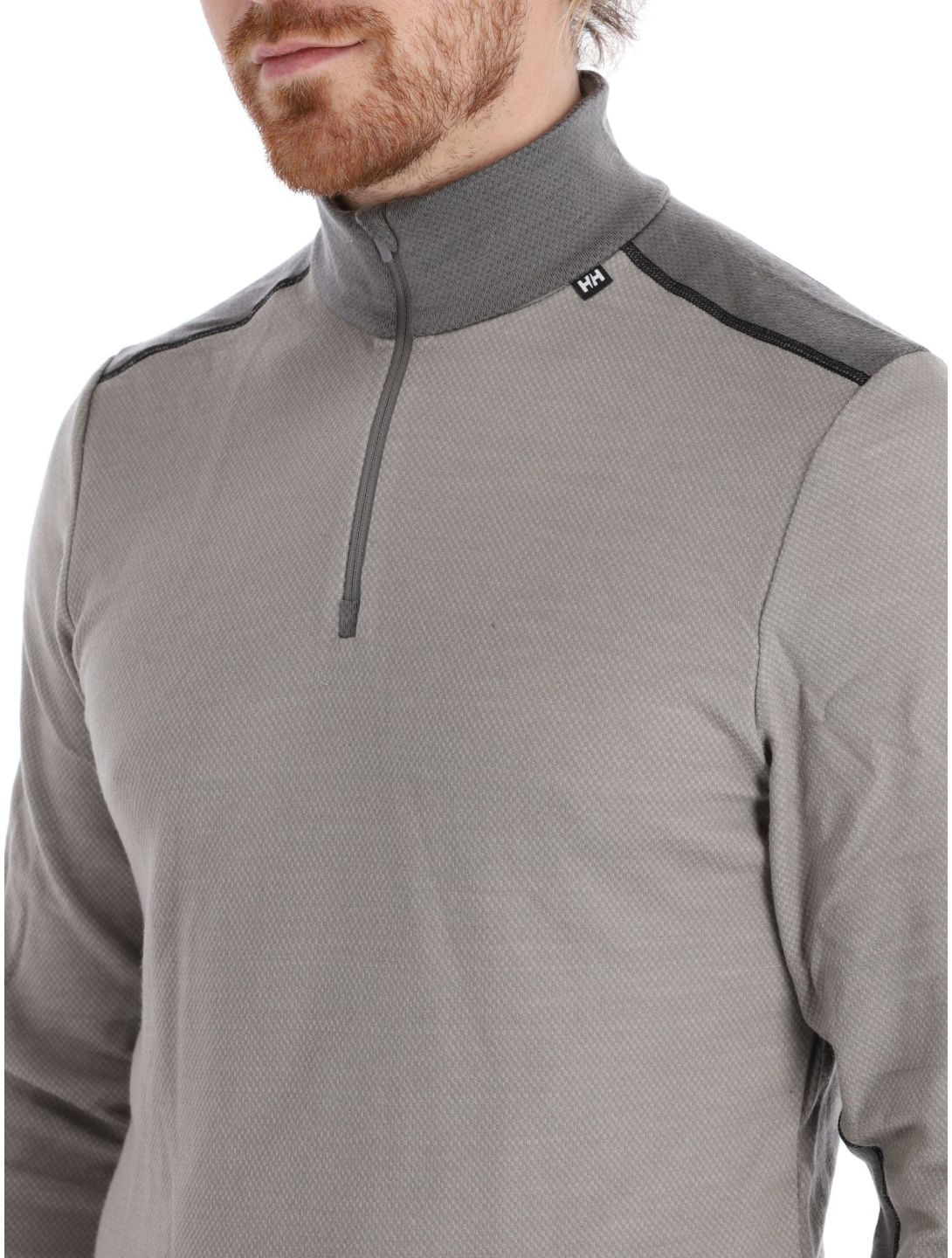 Helly Hansen, Lifa Merino Midweight 1/2 Zip GA Ski pully heren Terrazzo Grijs 