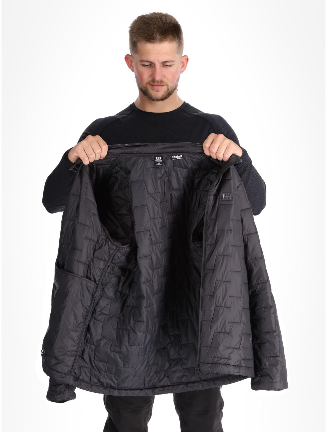 Helly Hansen, Lifaloft Insulator donsjas heren Black Matt zwart 