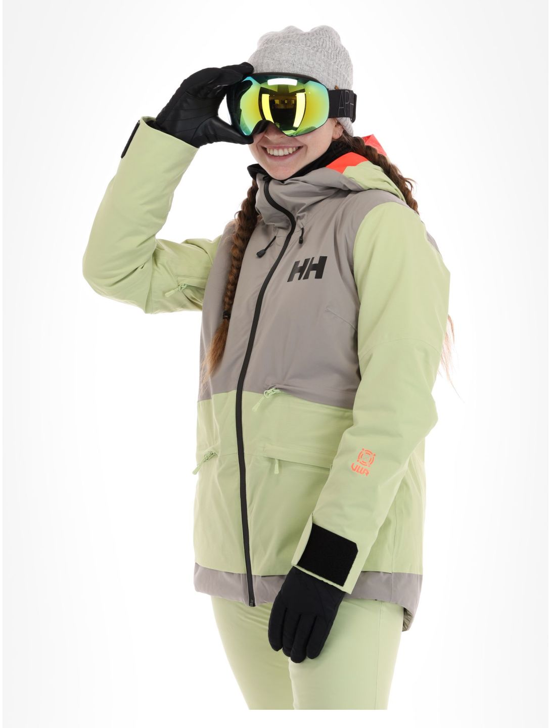 Helly Hansen, Powchaser 2.0 ski-jas dames Iced Matcha groen 