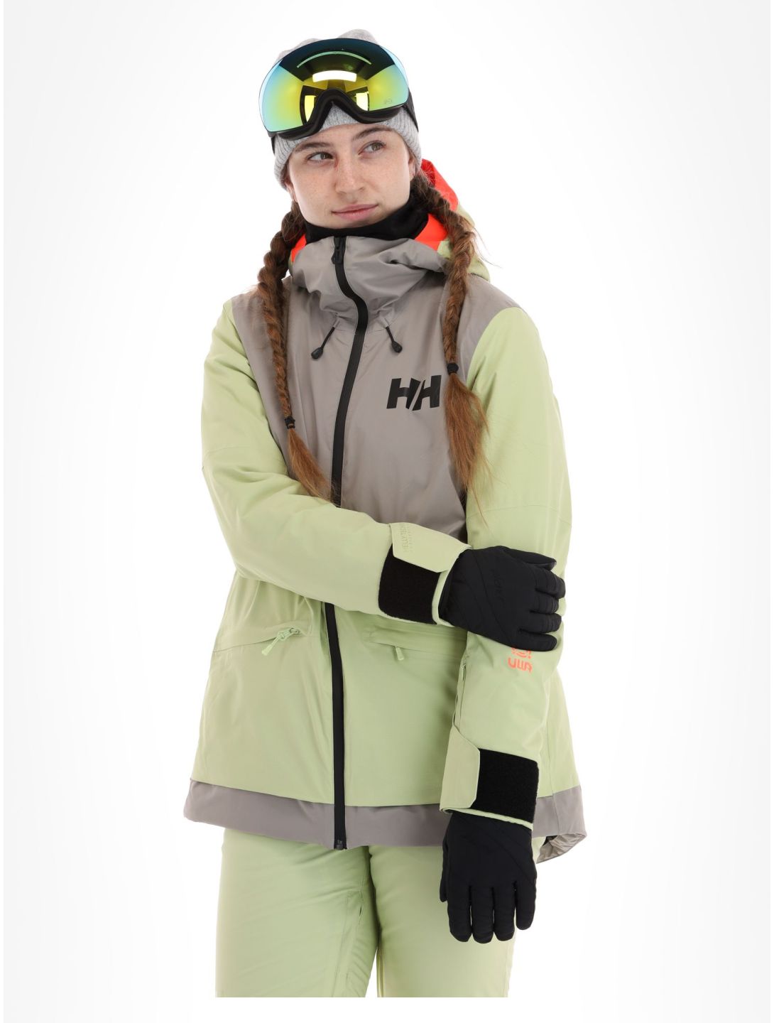 Helly Hansen, Powchaser 2.0 ski-jas dames Iced Matcha groen 