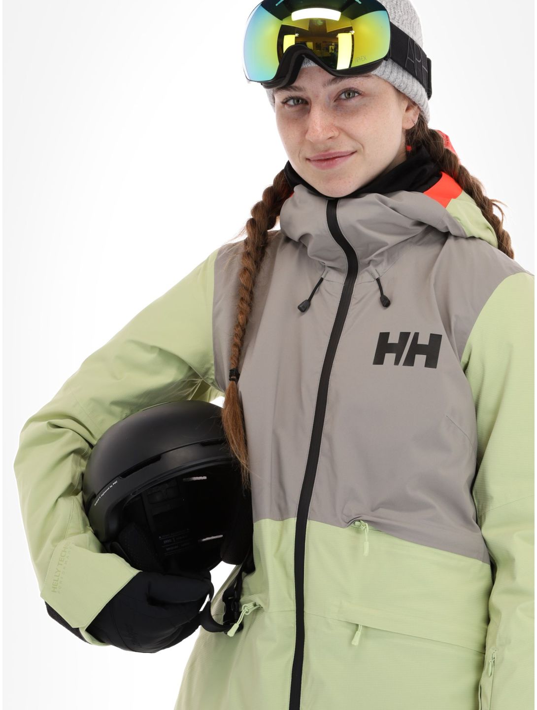 Helly Hansen, Powchaser 2.0 ski-jas dames Iced Matcha groen 