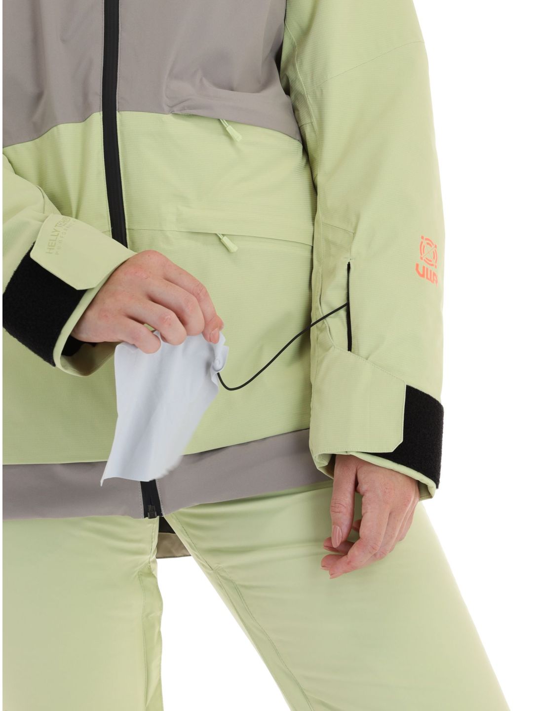 Helly Hansen, Powchaser 2.0 ski-jas dames Iced Matcha groen 